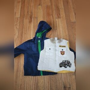 Bundle Little Rebels Jeep Off Road Vest Size 24 Months And Windbreaker Size 24M